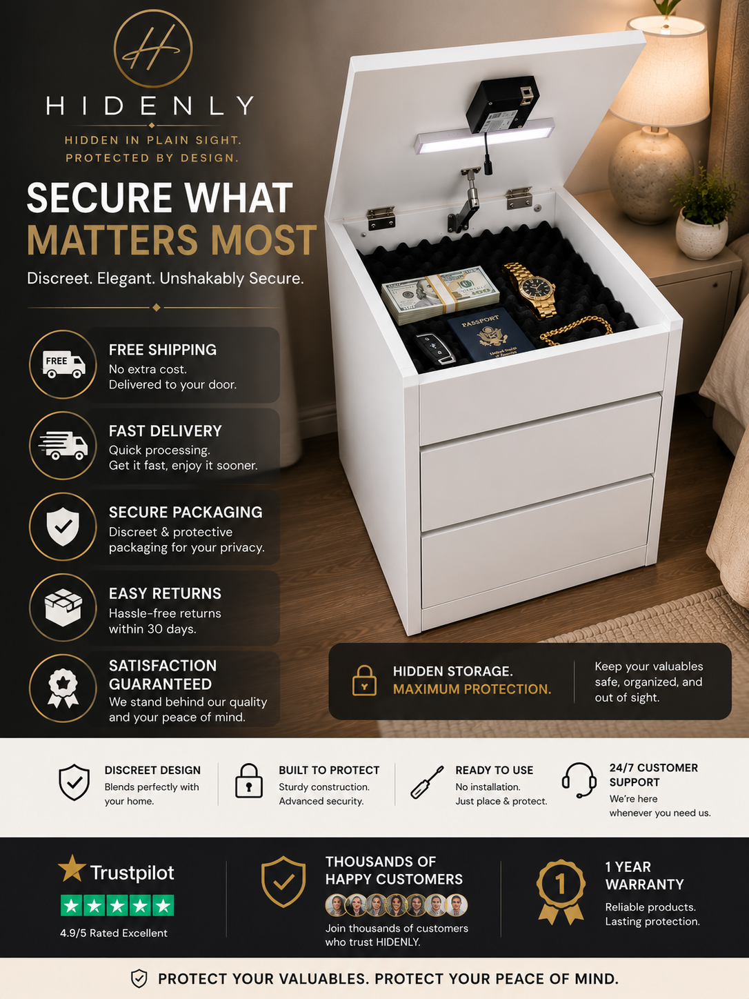 HIDENLY Haven Nightstand